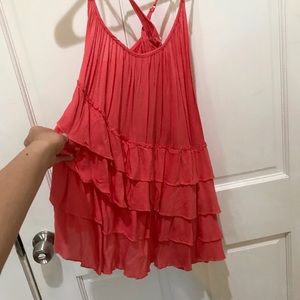 Free People Asymmetric Ruffle Top